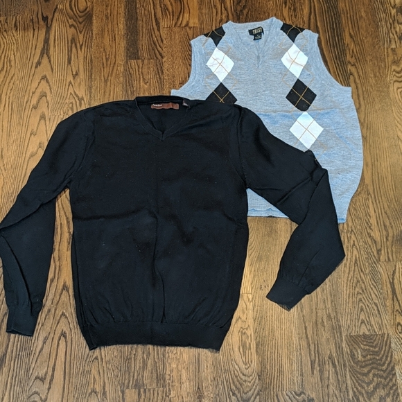 black dress sweater mens